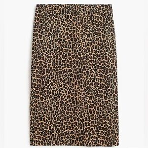 J. Crew No. 2 Pencil® skirt in leopard bi-stretch cotton.